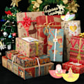 Miniatyrbild 4 av 5: Julklappspapper, Tillverkat av Återvunnet Kraftpapper, 10-pack 70x50cm