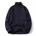 Miniatyrbilde 1 av 5: Vinter Herre Fleece Turtleneck Genser Menn 2022 Ny Casual Strikket Tykk Genser Mannlig Merke Høst Cashmere O-hals Herre Topper Dark Blue turtleneck L (54-63KG)