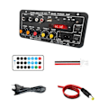 Miniatyrbilde 1 av 5: 12V Bluetooth Forsterkerkort med Subwoofer og Dobbel Mikrofon for Karaoke Hjemmekino Lydsystem