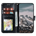 Miniatyrbillede 2 af 5: Kompatibel til Honor 200 Lite Etui PU Læder Mandala Præget Design Wallet Telefon Cover Black