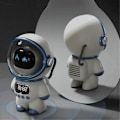 Miniatyrbild 4 av 5: Smart Astronaut Bluetooth-högtalare Portabel Stereo Ai Interaktivt Ljud Med Väckarklocka Stöd Tf/fm Bordsklocka Rosa
