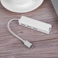 Miniatyrbild 4 av 5: USB-C USB 3.1 Typ C till USB RJ45 Ethernet Lan Adapter Hub Kabel för PC