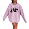 Pikkukuva 1 / 2: Taylor Swift laulaja Taylor Swift 2D samettiprintillä varustettu naisten pyöreäkauluksinen collegepaita pink L