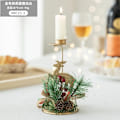 Miniatyrbild 1 av 5: Jul Gyllene Smidesjärn Ljusstake Snöflinga Älg Hängen Juldekorationer God Jul Dekor 2023 Gott Nytt År C