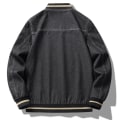 Pikkukuva 4 / 5: Talvifleece-denimtakki miehille, paksuuntettu lämmin pystykaulustakki Gray XXXL