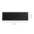 Miniatyrbillede 1 af 5: TESTER68 Trådløst Bluetooth Tastatur Hot Swap Mekanisk Tastatur Kit Gamere 2.4G DIY Til 3/5 Pin Switch Aksel Base 68 Taster Black only kit