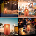 Miniatyrbillede 3 af 4: 3 stk. LED Flakkende Flammelys, Med Timer Fjernbetjening, 7,5x10/12,5/15cm, Til Julehjem Dekoration Bryllup Kirke Fest Have, LED Elektro