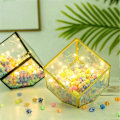 Miniatyrbild 5 av 5: Guld Geometrisk Glas Planteringskärl Suckulent Växtbehållare Konstgjord Blomlåda Dekoration