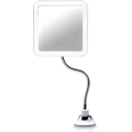 Miniatyrbillede 1 af 5: Fleksibelt forstørrelsesspejl med LED-lys, 5x forstørrelse, stærk sugekop - Make-up spejl oplyst make-up spejl med blændfrit lys (