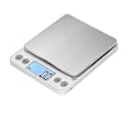 Miniatyrbillede 1 af 5: Lille køkkenvægt 3kg/0.1g batteri version digital køkkenvægt, elektronisk præcisionsvægt bordvægt i rustfrit stål