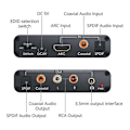 Miniatyrbilde 4 av 5: 192KHz ARC Audio Extractor Digital til Analog Audio Konverter ARC til Optisk/SPDIF Koaksial Stereo L/R 3.5mm