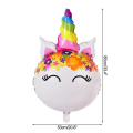 Miniatyrbillede 1 af 5: Regnbue Enhjørning Ballon Nummer Folie Globos Børn Pige 1. Enhjørning Fødselsdagsfest Unicorn-A