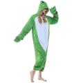 Miniatyrbild 4 av 5: Vuxen Groda Onesies Dam Herr Hooded Pyjamas Fleece Söt Tecknad Anime Djur Onesies Kostymer Vinter Pyjamas Sovkläder Hemmakläder S-148-158CM