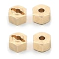Pikkukuva 3 / 5: 4kpl Messinki 12mm Pyörän Kuusiokolosovitin Axial UTB18 Capra 1/18 RC Crawler -auton Päivitysosille Tarvikkeet