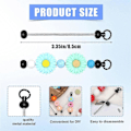 Miniatyrbillede 2 af 5: 50 stk. Blanke Perlebare Nøgleringe, Metal DIY Perle Nøglering Bar Charms Let Aftagelig Perle Nøgle