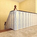 Miniatyrbilde 2 av 4: Beskyttelsesnett for barn Trappebeskyttelsesnett Sikkerhetsnett Balkongbeskyttelsesnett Hvit 3m*78cm