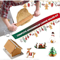Miniatyrbild 5 av 5: 18 Delar 3D Kakform i Rostfritt Stål, Pepparkakshusform, DIY Julkakform Set, för Tårtdekorationer Kakor och Bakverk