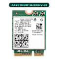 Miniatyrbild 4 av 5: Wi-Fi 6 AX201 M.2 Key E CNVio 2 Wifi-kort Dual Band 3000Mbps Trådlöst för Bluetooth 5.0 2.4Ghz/5Ghz