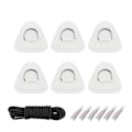 Miniatyrbillede 1 af 4: 1 Sæt D Ring Pad PVC Patch Båd Dæk Rigging 2.5m Elastisk Bungee Reb Sæt Til Stand Up Paddle Board Sup Dæk Tilbehør Hvid