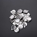 Miniatyrbillede 5 af 5: 50 stk. Ørering Cabochon Indstillinger Clipon Ørering Emner til Smykkefremstilling og DIY Håndværk Sølv 12mm