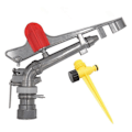 Miniatyrbillede 1 af 5: Zink Legering Dyses Vandings Sprinkler 360 Grader Justerbar Regn Sprøjtning Mark Sprinklere, 1