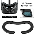 Pikkukuva 1 / 5: Nahkainen pehmuste kasvoille Silmävaahtomuovimaski Pehmustesuojus Oculus Rift VR-laseille