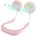 Pikkukuva 1 / 4: Kannettava tuuletin, handsfree mini USB kaulatuuletin ladattava matkaurheiluun ulkoiluun retkeilyyn toimistoon - Pinkki