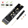Miniatyrbillede 2 af 5: M.2 NVME SSD Konverter Adapterkort til MacBook Air Pro Retina 2013-2017 NVME/AHCI SSD Opgraderingssæt Til A1465 A1466 A1398 A1502