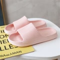 Miniatyrbild 1 av 5: Sommar Dam Enfärgad Mjuk Sula Badrumstofflor Inomhus Halkfria Hemmaskor 2105 Pink 42-43