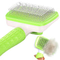 Miniatyrbillede 1 af 5: The Pet Slicker Brush, som renser børsten med blot et tryk, er et effektivt værktøj til at pleje kæledyr og fjerne løse hår. Stor
