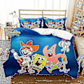 Miniatyrbild 1 av 2: Spongebob Squarepants Serie Tryckt Påslakan Tvådelat Set Tredelat Barnrum Dekorativt Påslakan style 2 228*228three-piecesuit