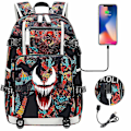Miniatyrbillede 1 af 4: Venom Fashion Printet USB Ungdoms Skoletaske (1-4) Color-3