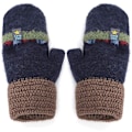 Miniatyrbild 3 av 5: Barngloves För Flickor Pojkar 5-10 År Gamla Mode Vinter Höst Ullvantar Halvfinger Stickade Vridna Clamshell Dubbeltjocka Varma Handskar Fo