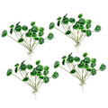 Miniatyrbillede 1 af 5: Kunstigt Mini Bonsai Sæt med Paradisæble, Lotusblade & Pengeurt til Borddekoration i Hjemmet