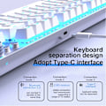 Pikkukuva 5 / 5: F3001 2.4G langaton bluetooth-johdollinen kolmitoiminen näppäimistö mekaaninen peli toimisto langaton taustavalo 87-näppäimen näppäimistö Black-Blue keyboard