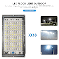 Pikkukuva 5 / 5: 100W LED-katuvalo AC 220V-240V Ulkovalaisin Kohdevalo IP65 Vedenpitävä Seinävalaisin Puutarha R