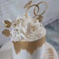 Miniatyrbillede 2 af 4: Bryllupskagepynt Ringe Kagepynt Til Valentinsdag Forlovelse Polterabend Bryllupsfest Kagedekoration