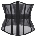Miniatyrbillede 1 af 5: Dame BH Taljetræning Sexet Gennemsigtig BH Taljeopstrammende Figurformende Undertøj S-3XL Black L