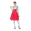 Pikkukuva 3 / 5: Nopea Toimitus Naisten Saksalainen Dirndl-mekko Puvut Baijerin Oktoberfest Halloween Karnevaali Korkealaatuinen Red S