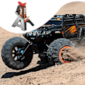Miniatyrbild 5 av 5: 2 ST Metall 3 Ton Simulerad Höjdjusterbar Reparationsfäste Scenverktyg Lyft för 1/10 TRX4 D90 CC