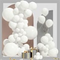 Miniatyrbild 4 av 5: Vit Ballongbåge Kit Vit Latexballong Ballongkrans Tillbehör