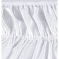 Miniatyrbillede 5 af 5: Kappe Lagen Dobbelt - 150 x 200 cm - Nemt Elastisk Sengekappe - Blød Børstet Polyester Mikrofiber Sengeruffle med et Fald på 40 cm - Hvid