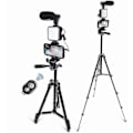 Pikkukuva 1 / 5: Vlog-kamera puhelin Vlog Video Kit #1 korkeussäädettävällä jalustalla