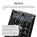 Miniatyrbillede 5 af 5: M.2 Sata (ngff) Til Sata 3.0 Adapterkort Dobbelt Ngff B Key/ Key M.2 Ngff Til 2.5inch Sata Iii Konverter Adapter