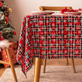 Miniatyrbild 3 av 5: Julbordsduk Snöflinga Rutig Bordsduk Julbordsunderlägg Rektangulär Festival Bordsöverdrag Jul Kök Heminredning Style F 140X260cm
