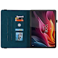 Miniatyrbild 2 av 5: Kompatibelt Fodral för Lenovo Tab K11 Plus Fjäril Blomma Tryck PU Läder Tablet Skydd med Kortfack Blue
