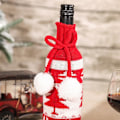 Miniatyrbillede 3 af 4: Håndlavet sweater vinflaskepose til juledekoration, genanvendelig vingavepose til jul, bryllup, fødselsdag, rejser, feriefest, sæt med 3.