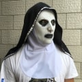 Pikkukuva 2 / 5: Halloween Pelottava Nunna Naamio Kuminaamio Pääpanta Temppu Pelottavat Naamiot Live-esitys Rekvisiitta Puku Kasvonaamiot Päähineellä 7