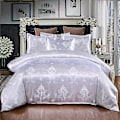 Miniatyrbillede 1 af 4: Sengesæt i satin jacquard med lynlåslukning White AUSingle 140x210