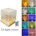 Miniatyrbilde 2 av 5: Luminorthe Luminorth Cube Lampe, Himmelsk Vannlampe, Nordlys Cube Midnatt Aura Lampe, 16 Farger Dynamisk Vannbølge Nattelys med Fjernkontroll, L
